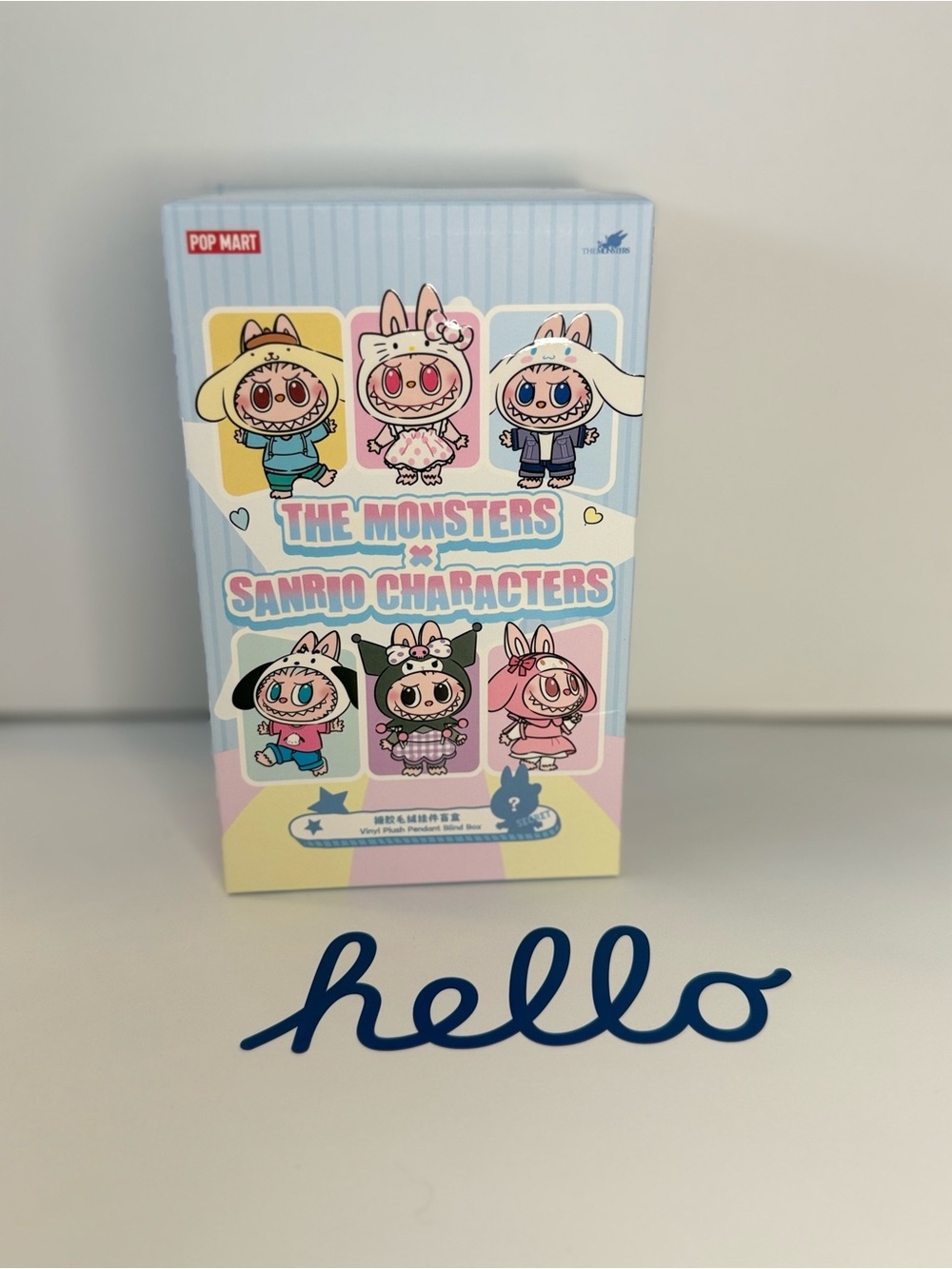 New! POP MART x Sanrio The Monsters Collectible Box - Pastel Blue Pink